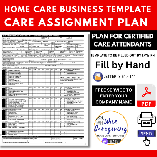 Home Care Plan for Certified Caregivers - Wisecaregiving