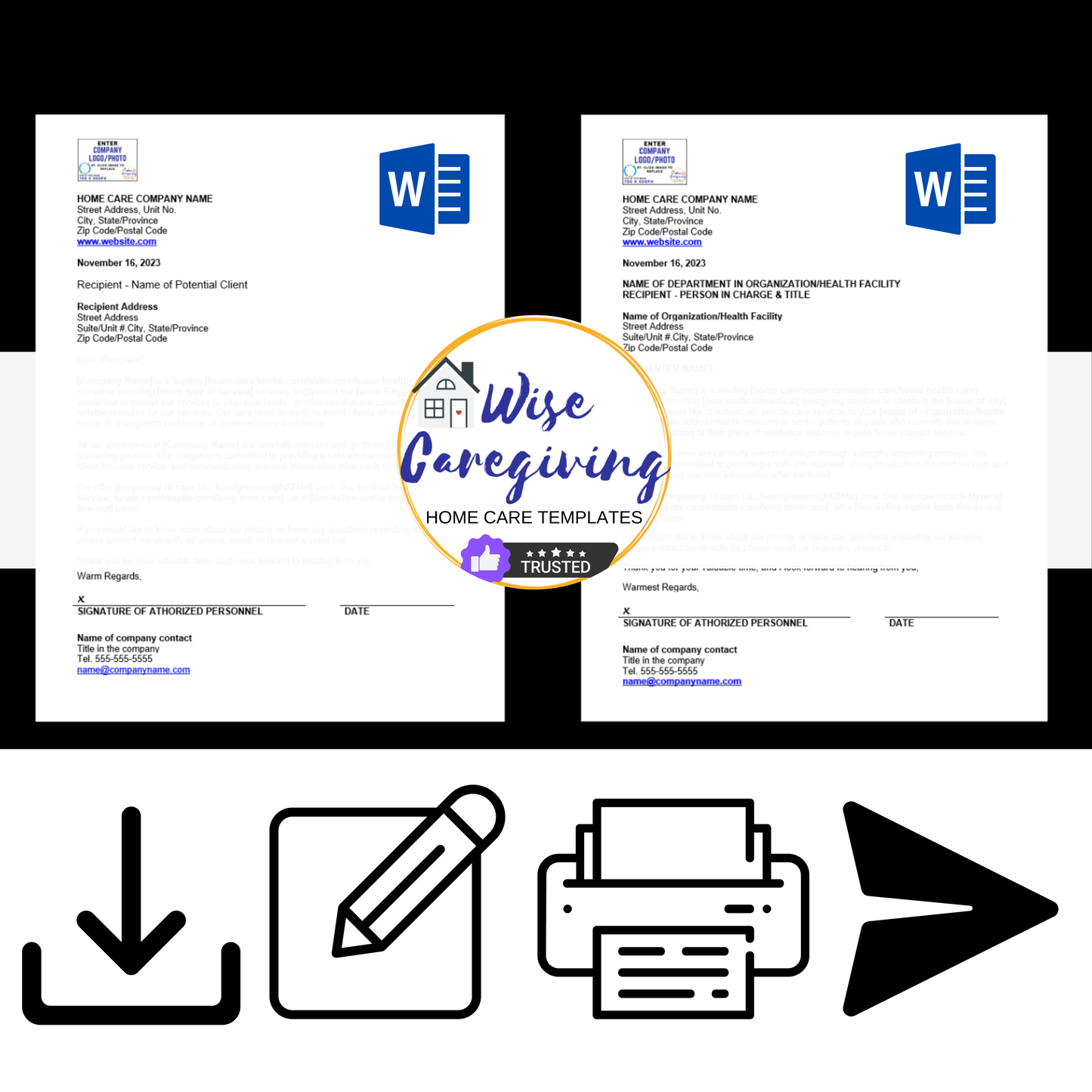 Home Care Proposal Letter Templates - Wisecaregiving