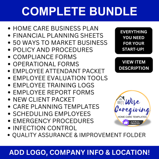 Complete Home Care Business Bundle - Wisecaregiving