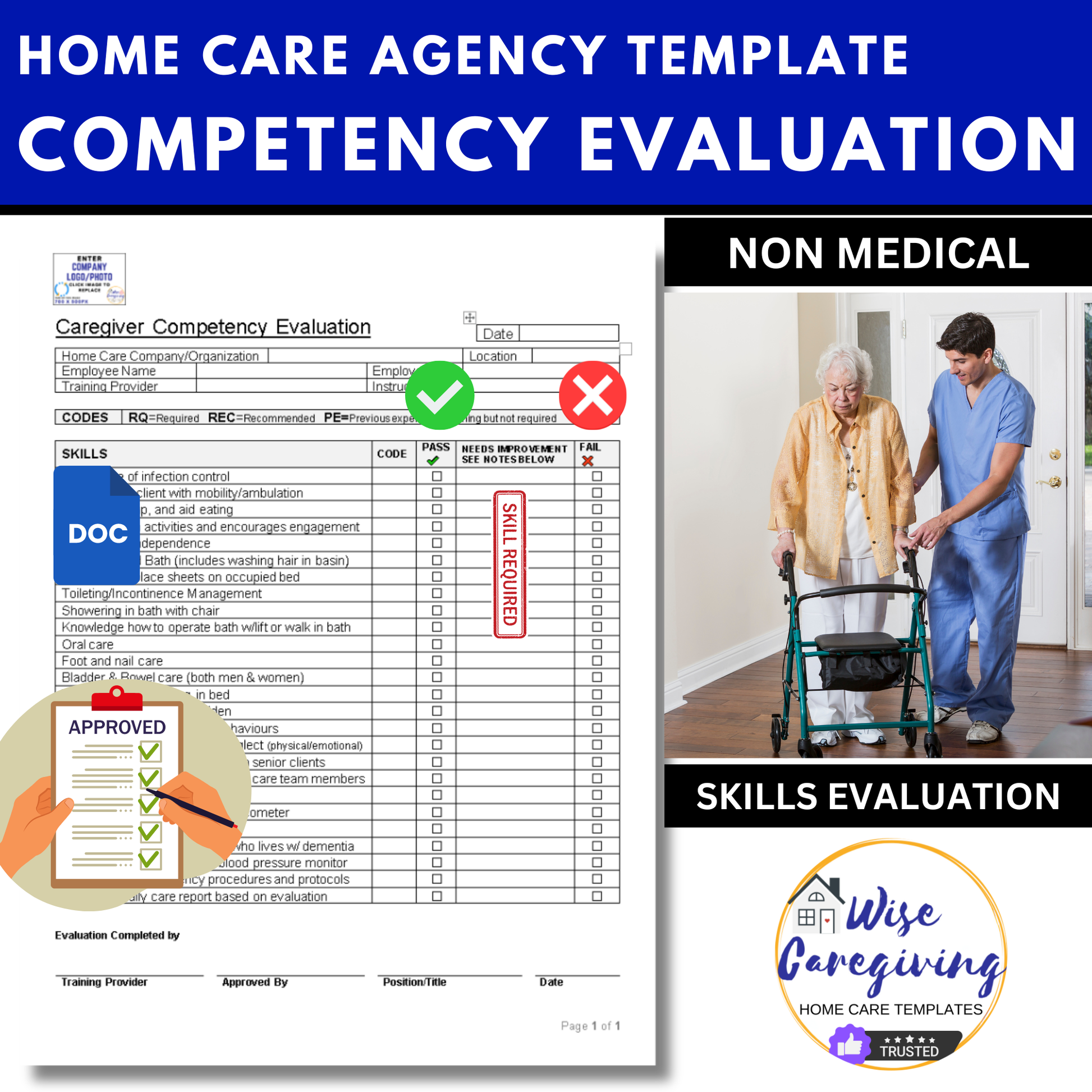 Caregiver Competency Evaluation Template - Wisecaregiving