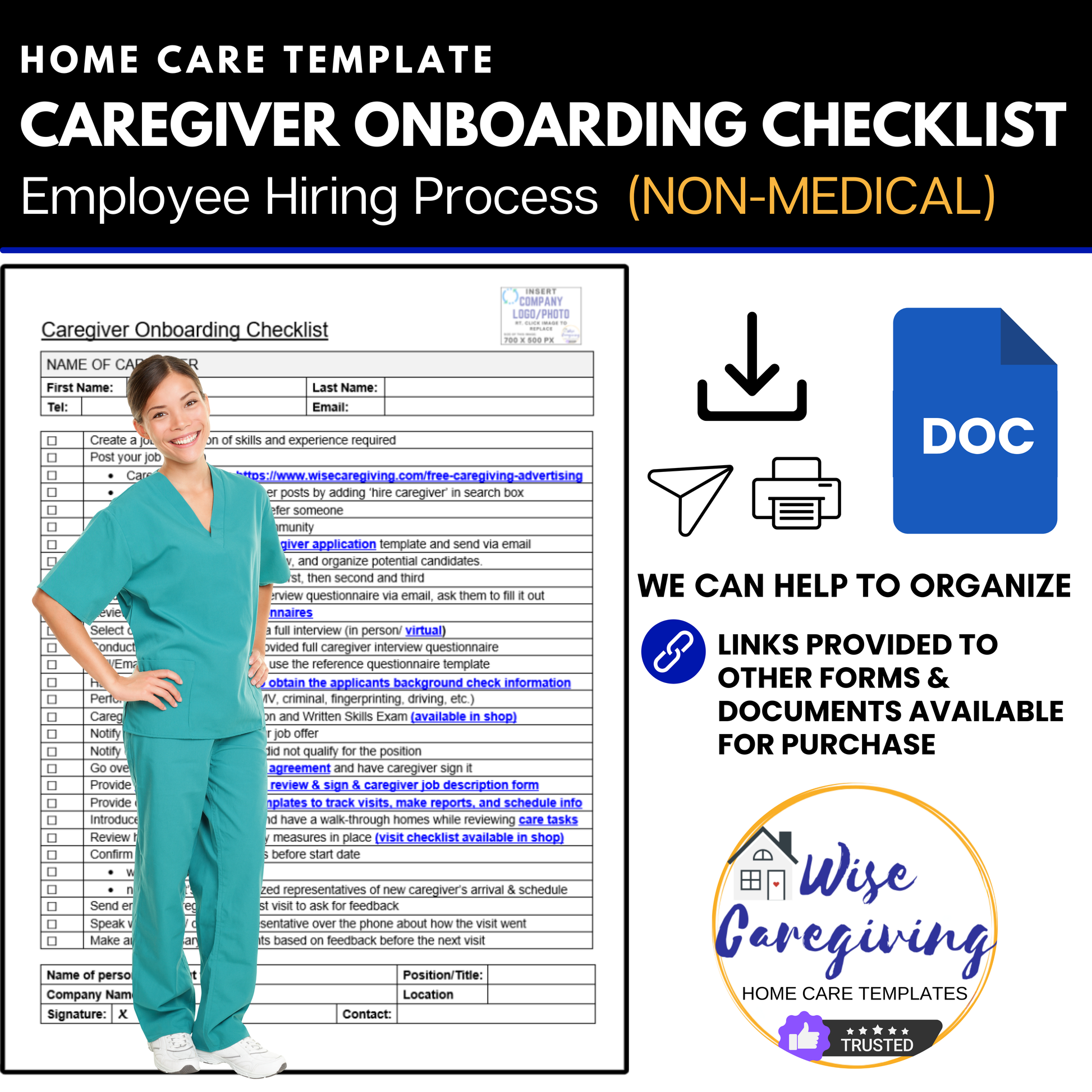 Hire a Caregiver Checklist Template - Wisecaregiving