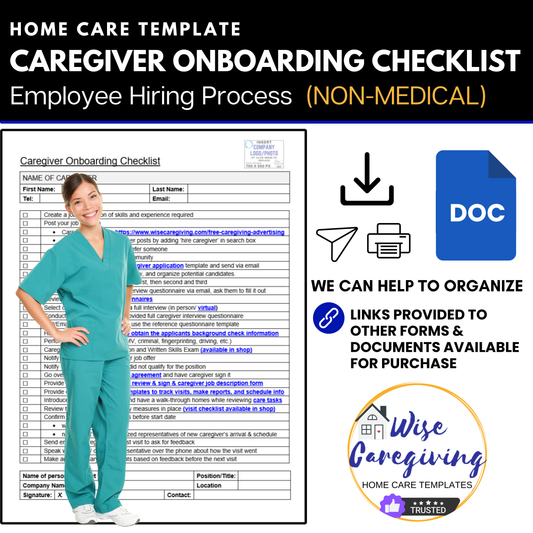 Hire a Caregiver Checklist Template - Wisecaregiving