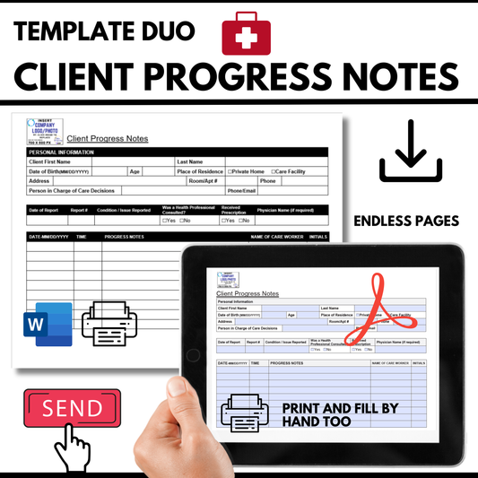 Client Progress Notes Templates - Wisecaregiving