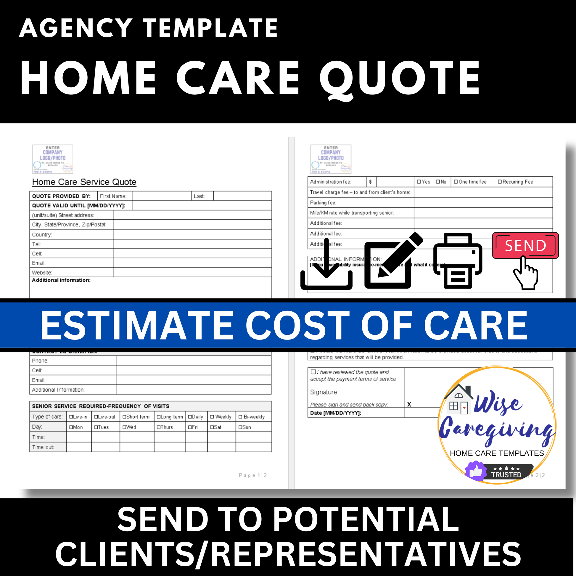 Home Care Quote Template - Wisecaregiving