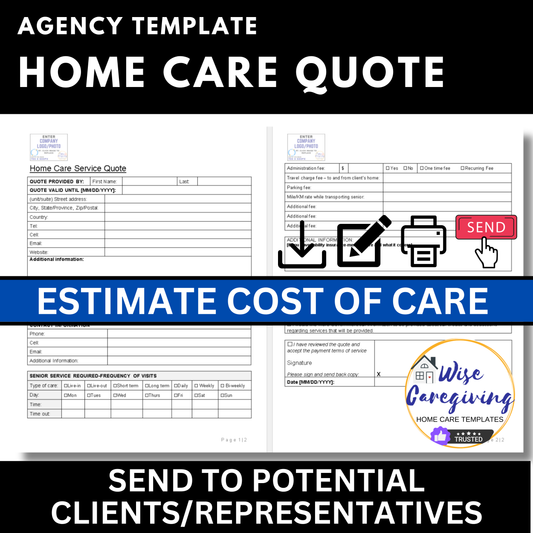 Home Care Quote Template - Wisecaregiving