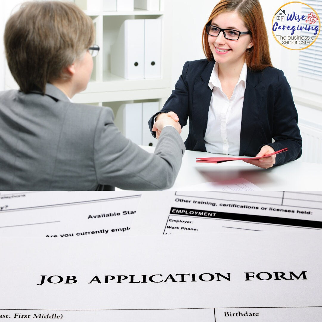 Home Care Employee Application Form Template - Wisecaregiving