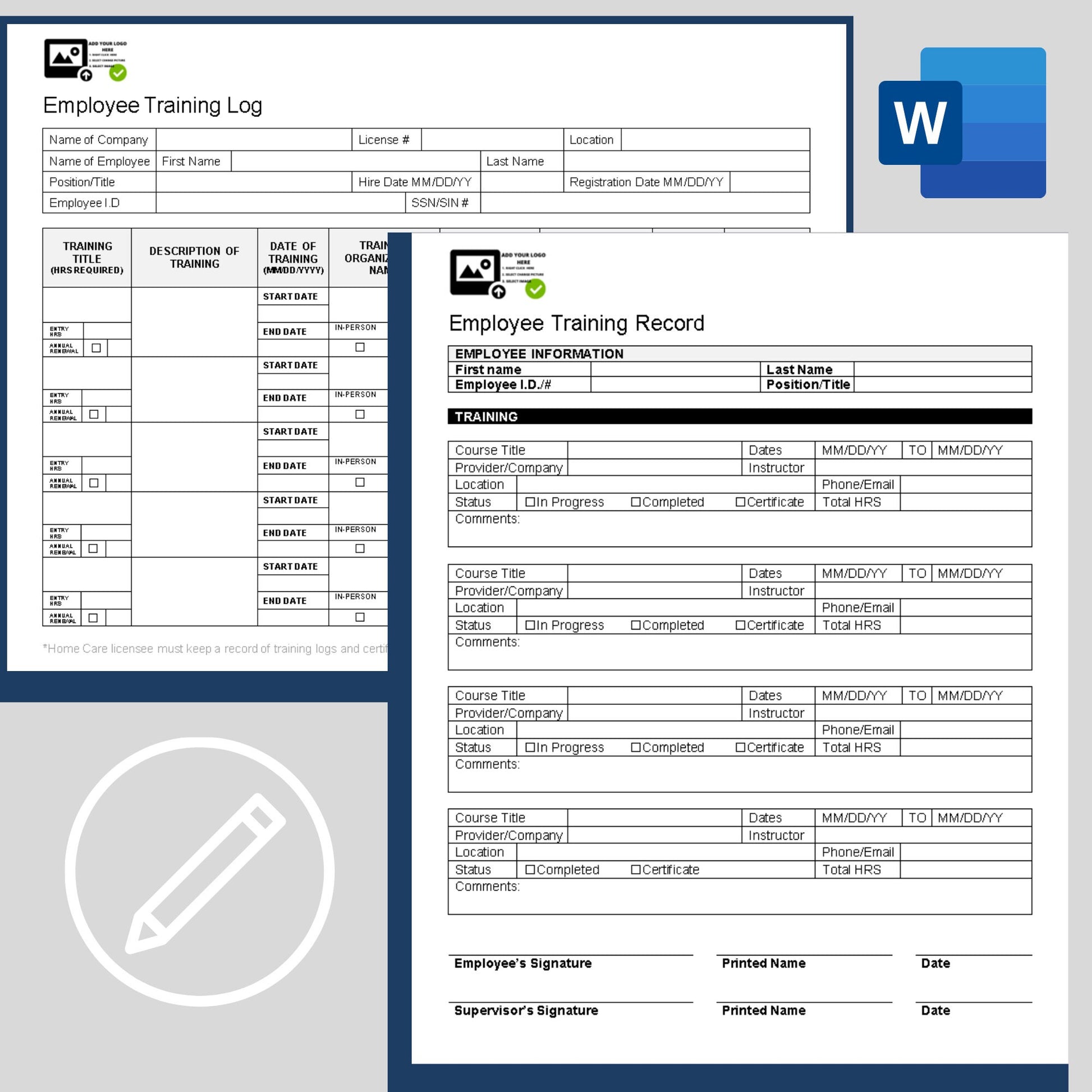 Home Care Training Form Templates - Wisecaregiving
