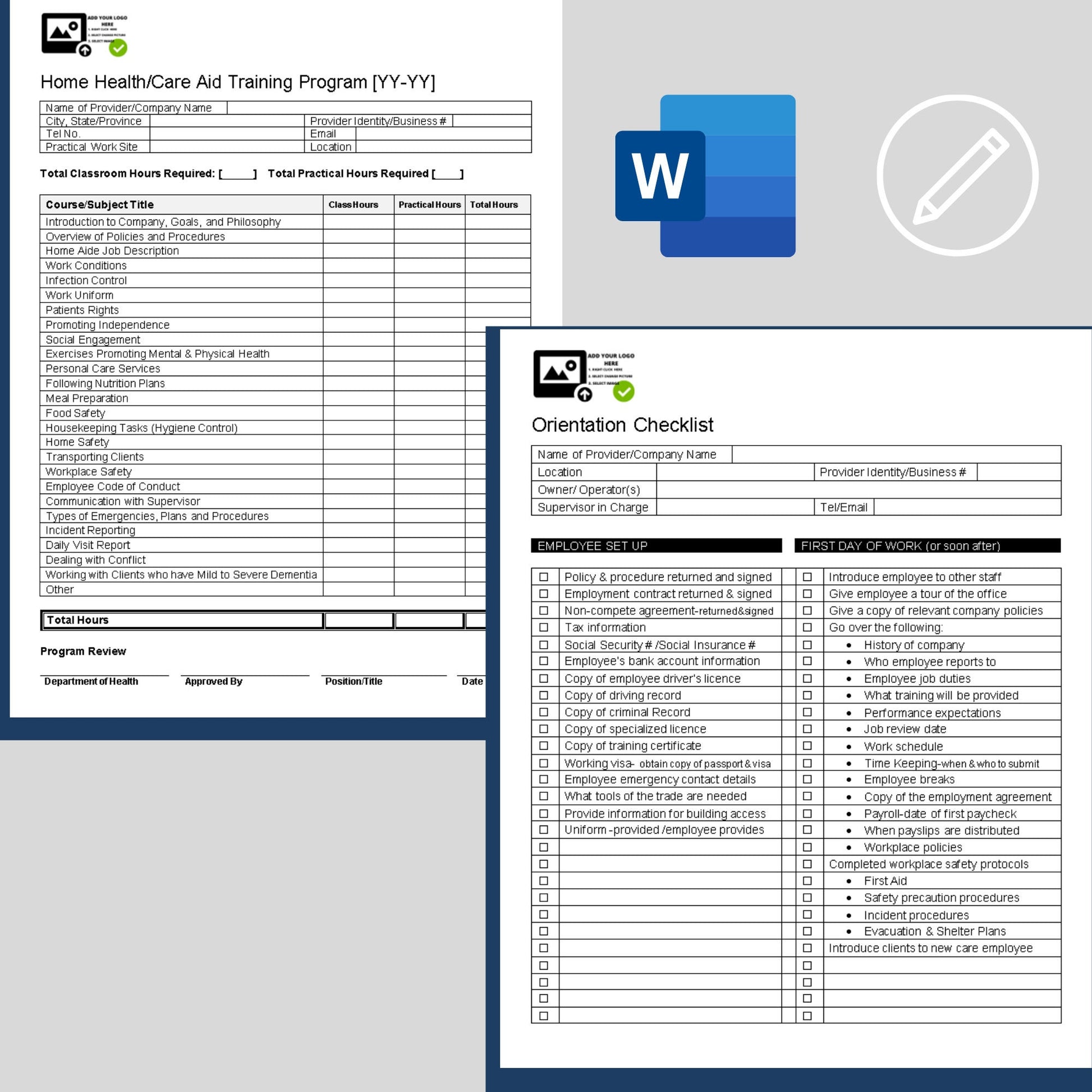 Home Care Training Form Templates - Wisecaregiving