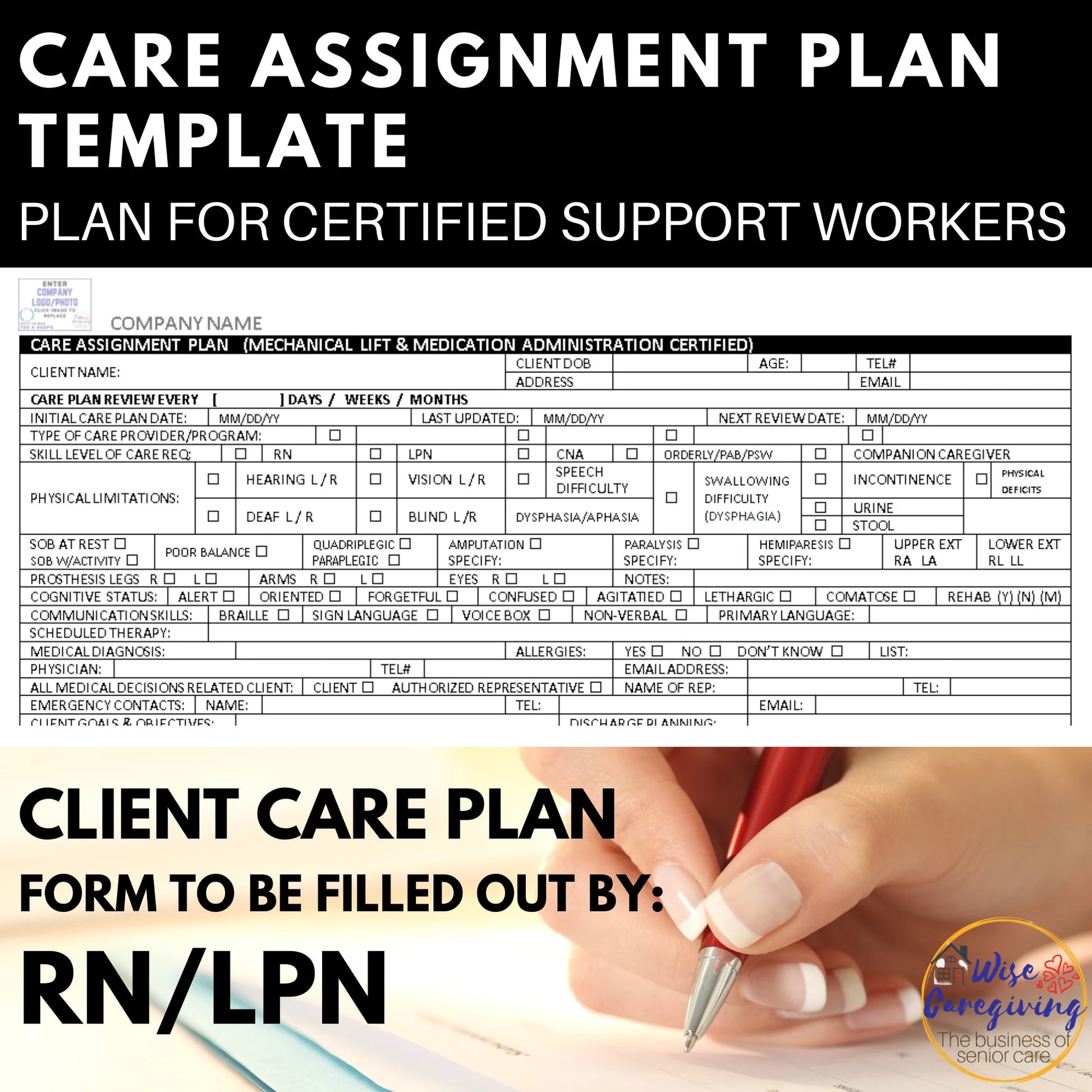 Home Care Plan for Certified Caregivers - Wisecaregiving