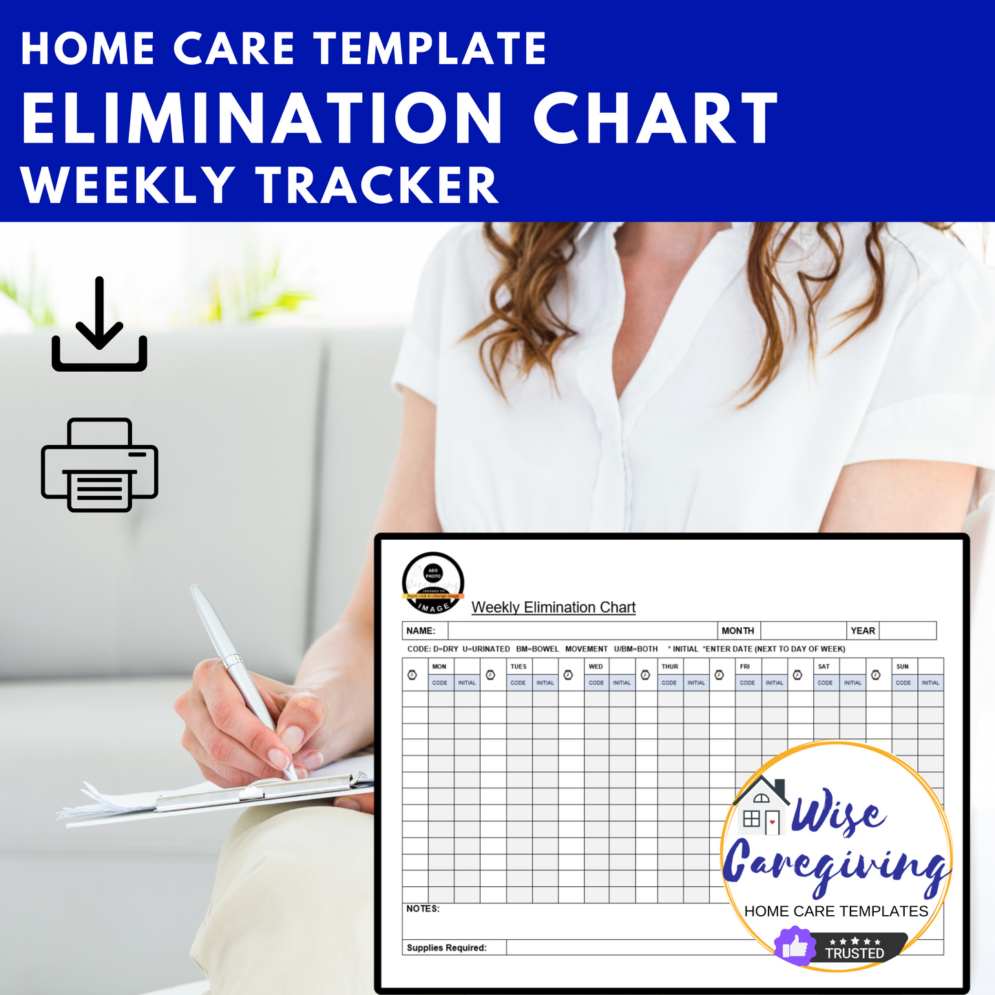 Caregiving Checklist Template Bundle
