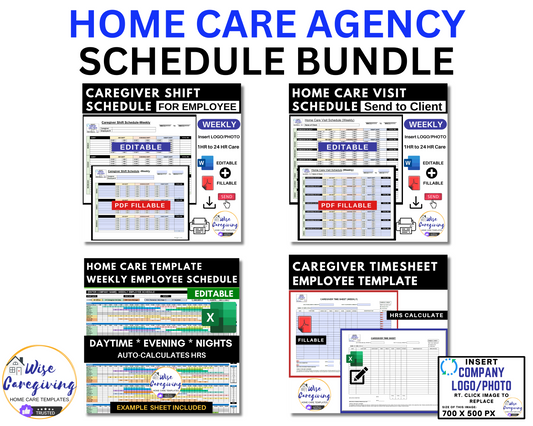 Home Care Scheduling Bundle Templates