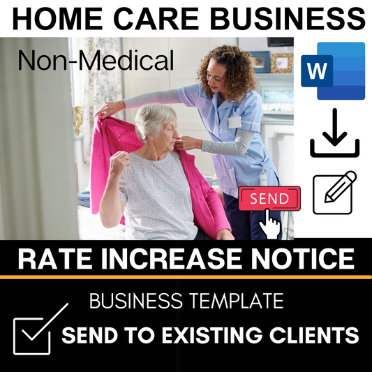 Home Care Rate Increase Letter Template