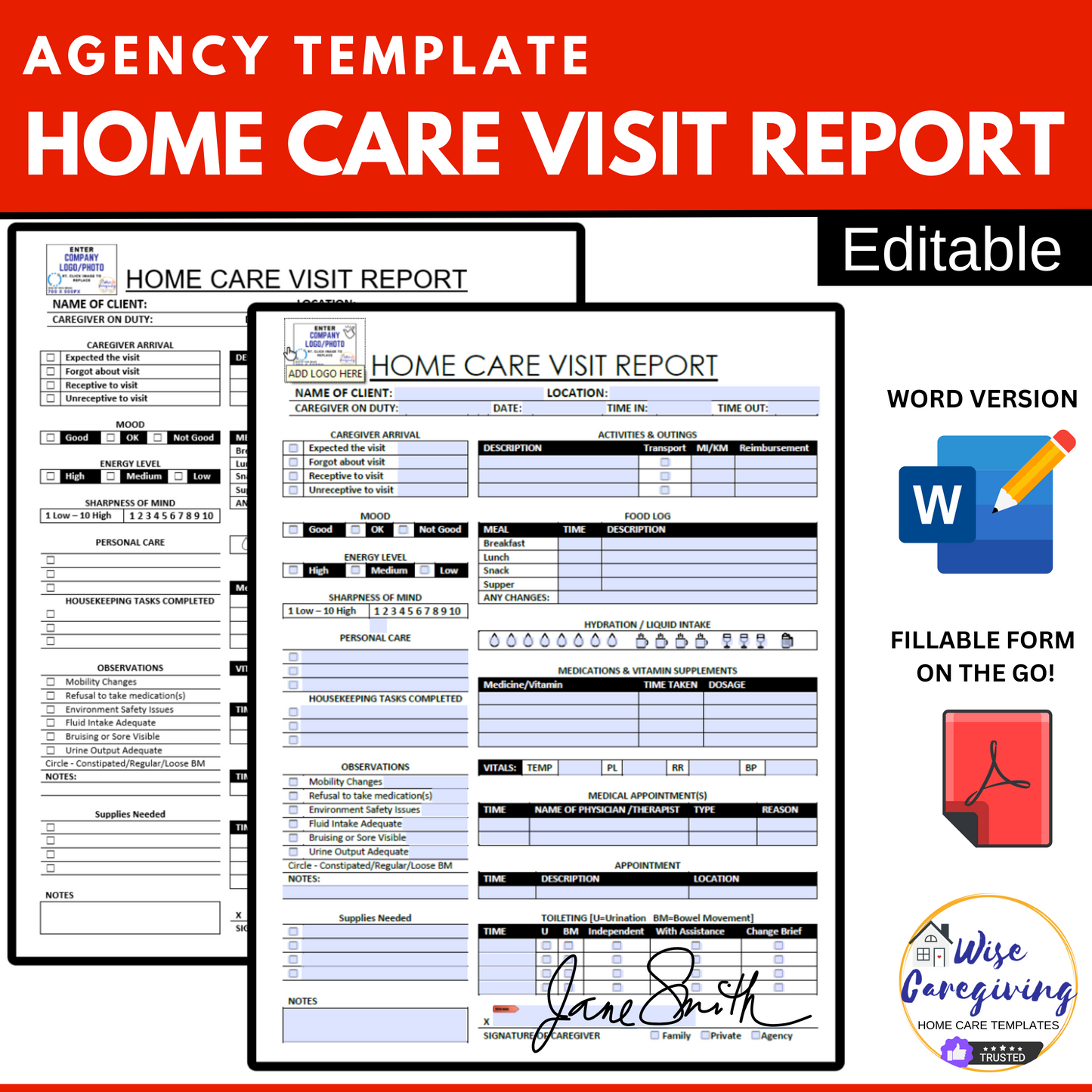 Home Care Report Templates