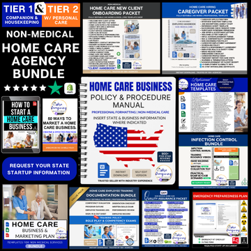 Home Care Business START-UP Bundle | Non Medical w/Personal Care