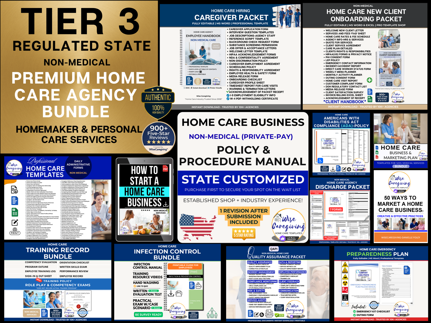 Home Care Business START-UP Bundle | Tier 3 Regulated State
