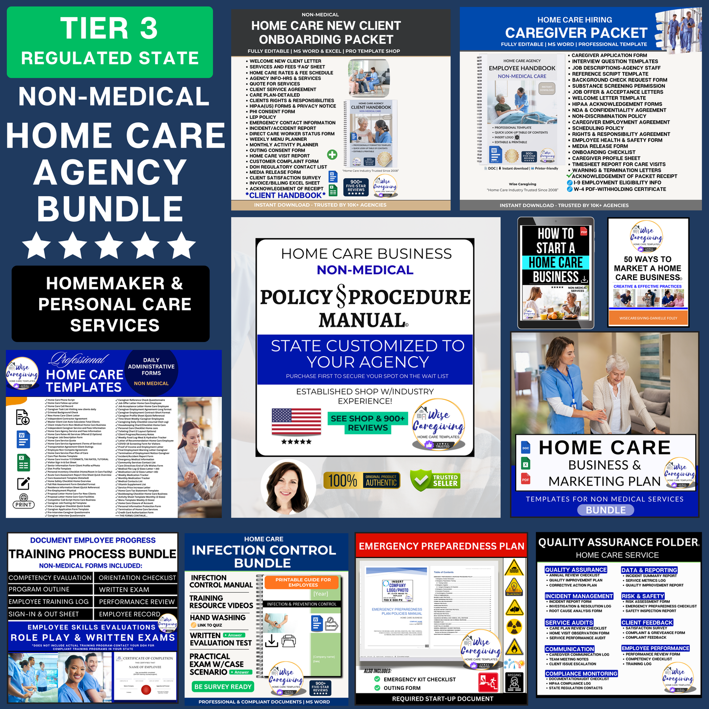 Home Care Business START-UP Bundle | Tier 3 Regulated State