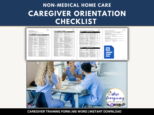 Home Care Employee Orientation Checklist Template