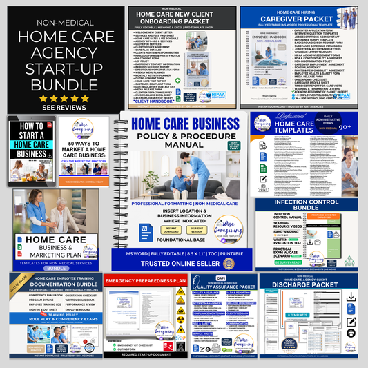 Home Care Business START-UP Bundle | Non Medical w/Personal Care