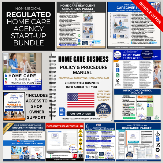 Home Care Business START-UP Bundle | Regulated State