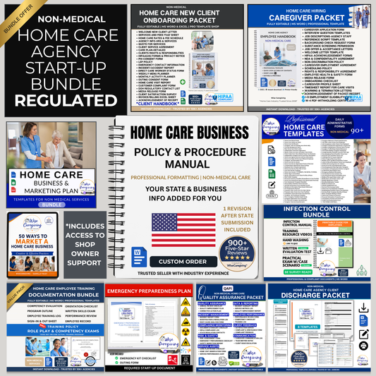 Home Care Business START-UP Bundle | Regulated State