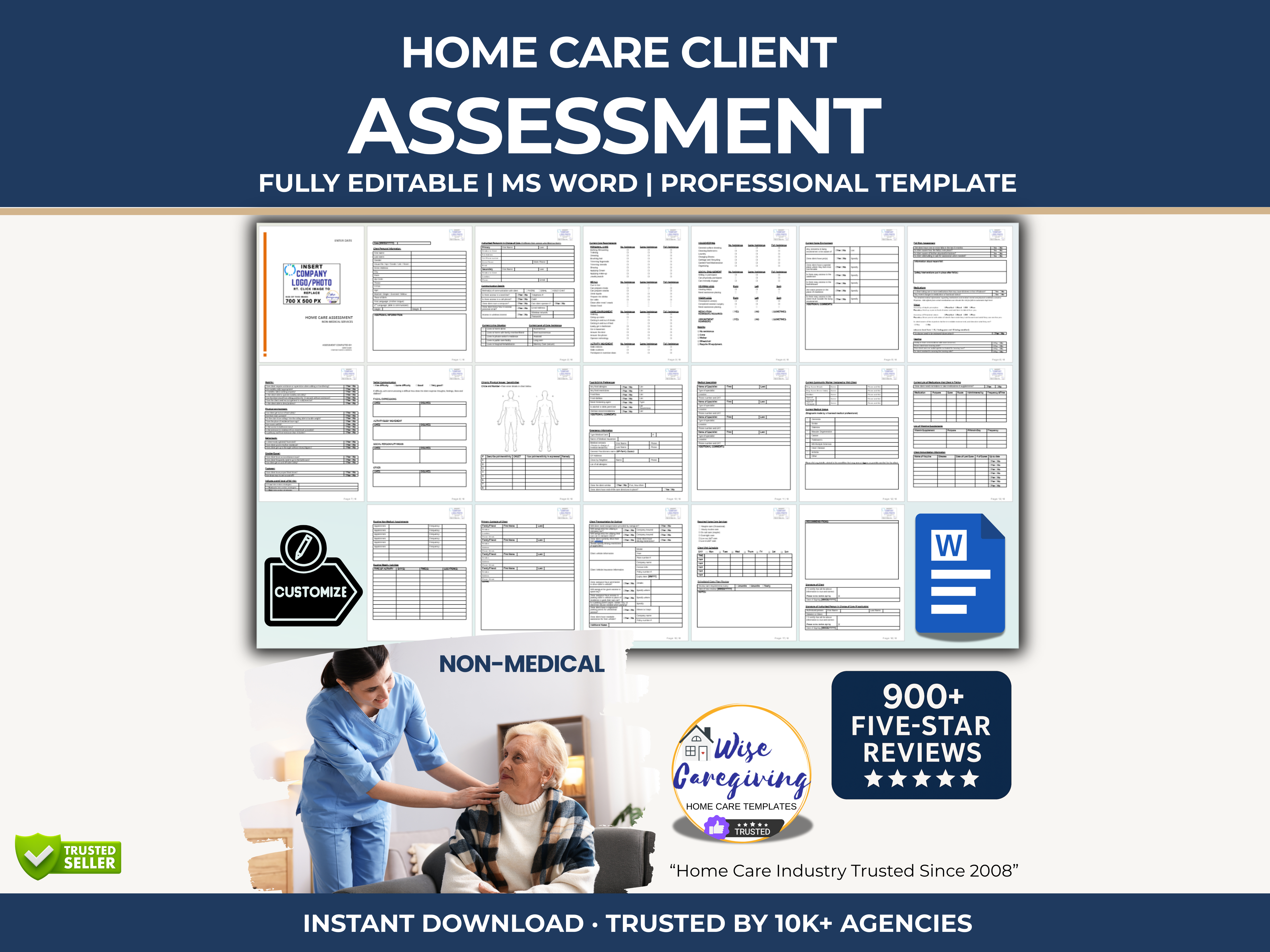 Client Assessment Review Professional Home Care Assessment Template for Evaluating Client Needs