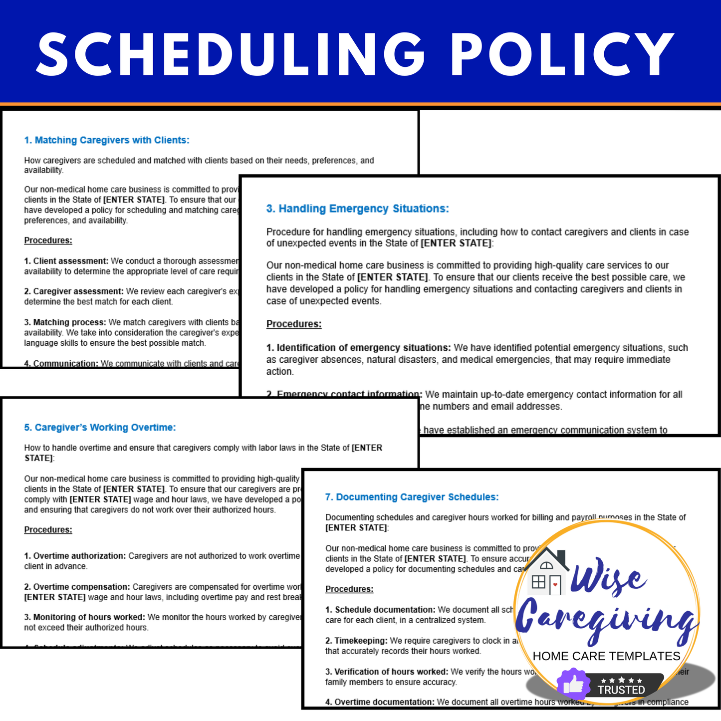 Home Care Scheduling Policy Template