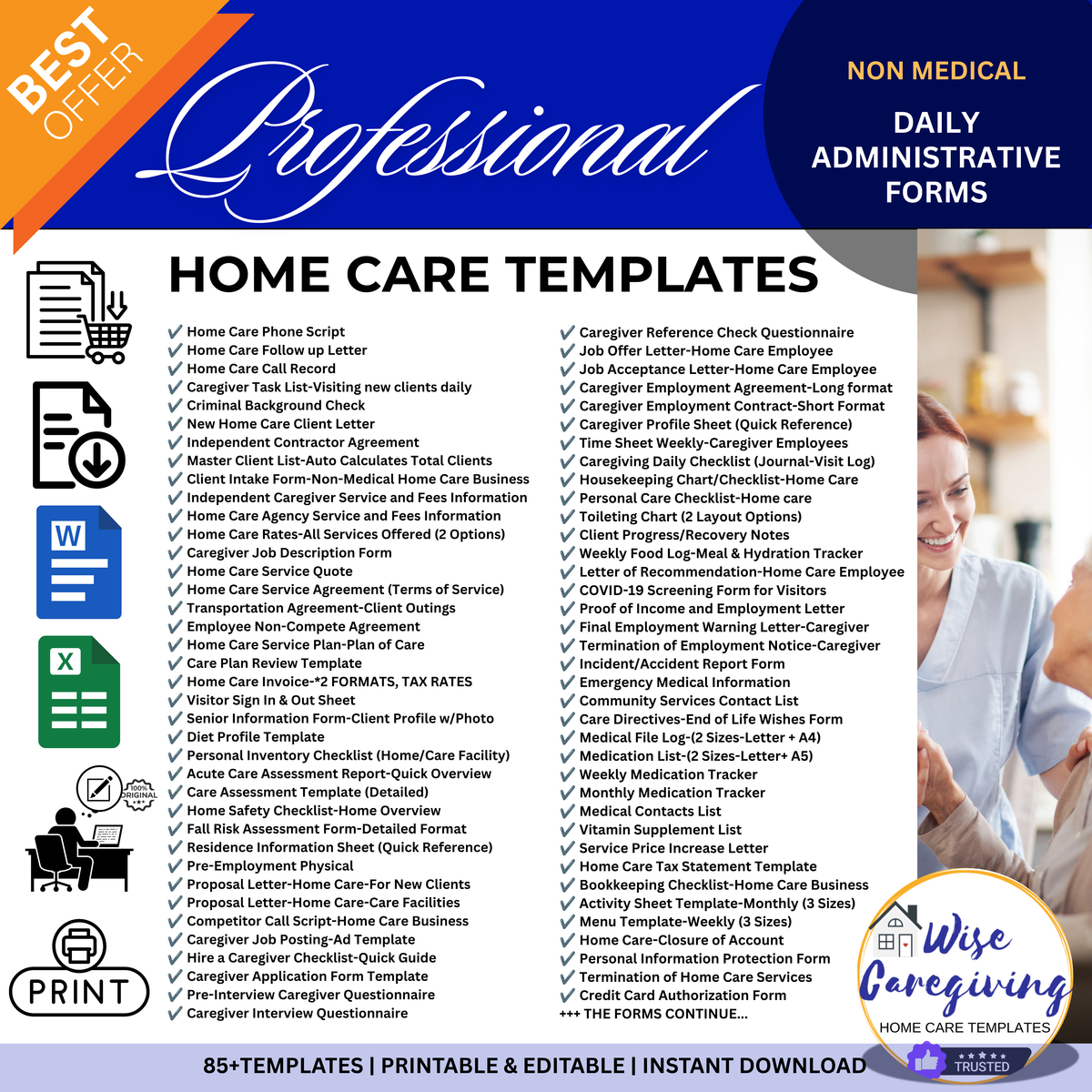 Home Care Administrative Forms Bundle – 85+ Editable Templates (Word & PDF)