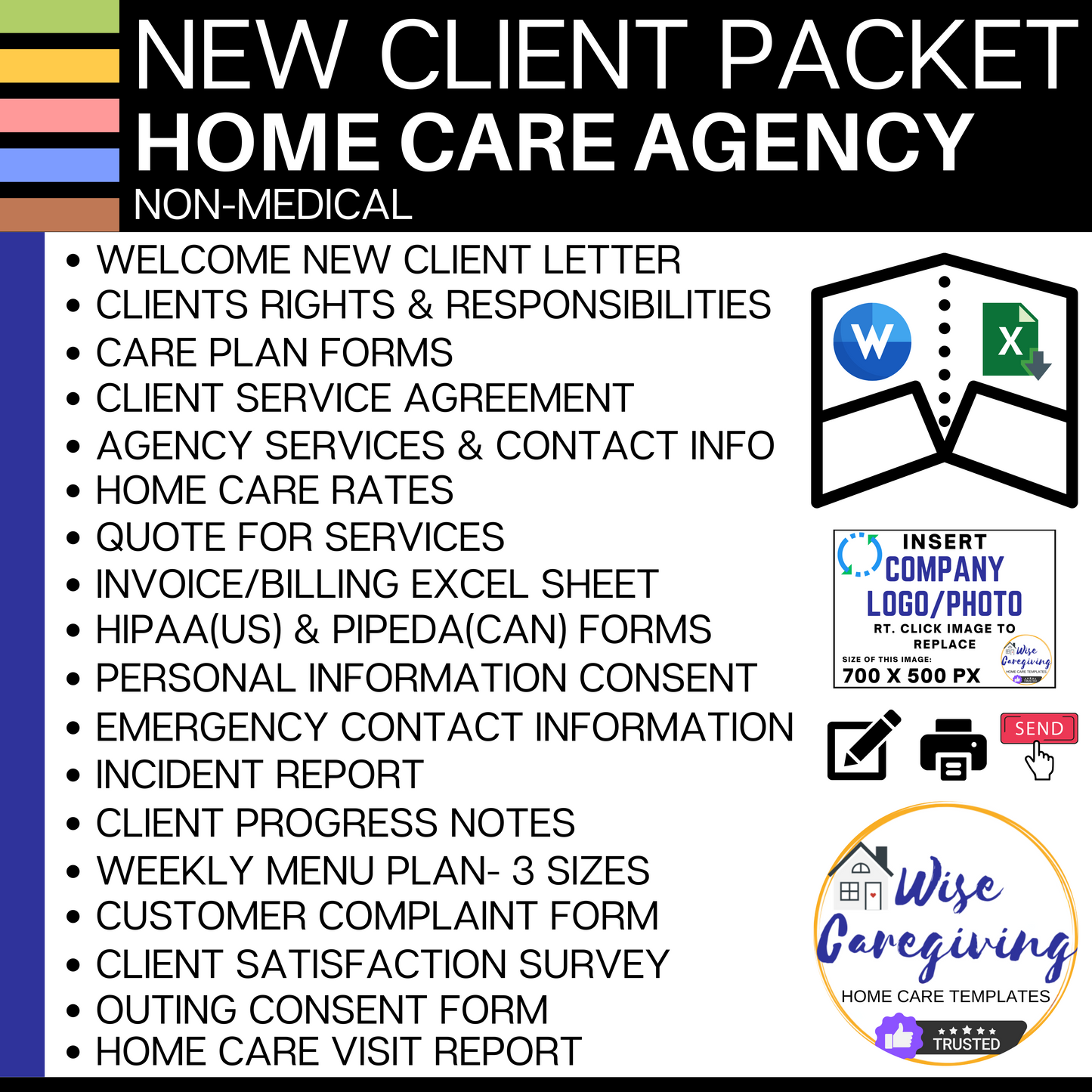 Home Care Client Packet Templates Bundle