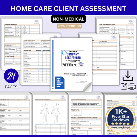 24-Page Home Care Client Assessment Template