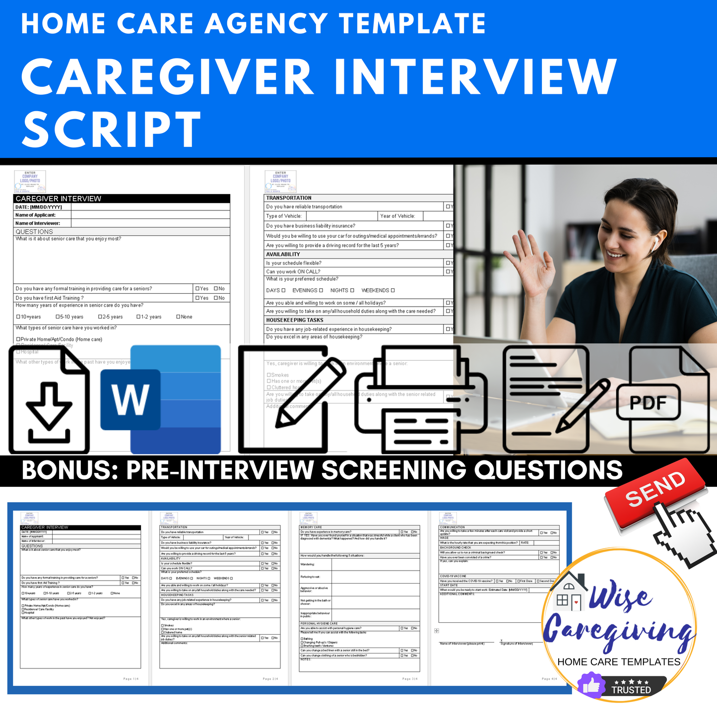 Caregiver Interview Templates