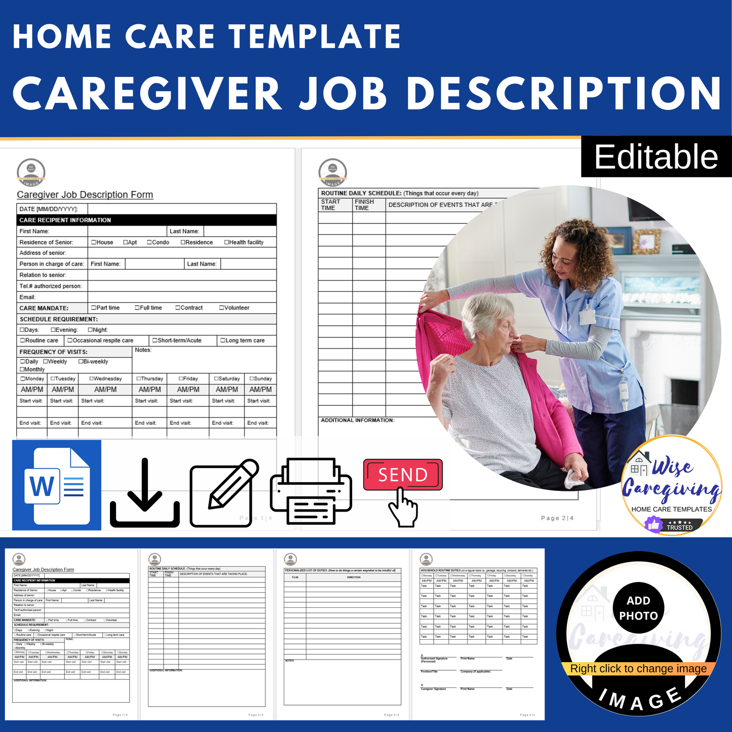 Caregiver Job Description Template - Wisecaregiving