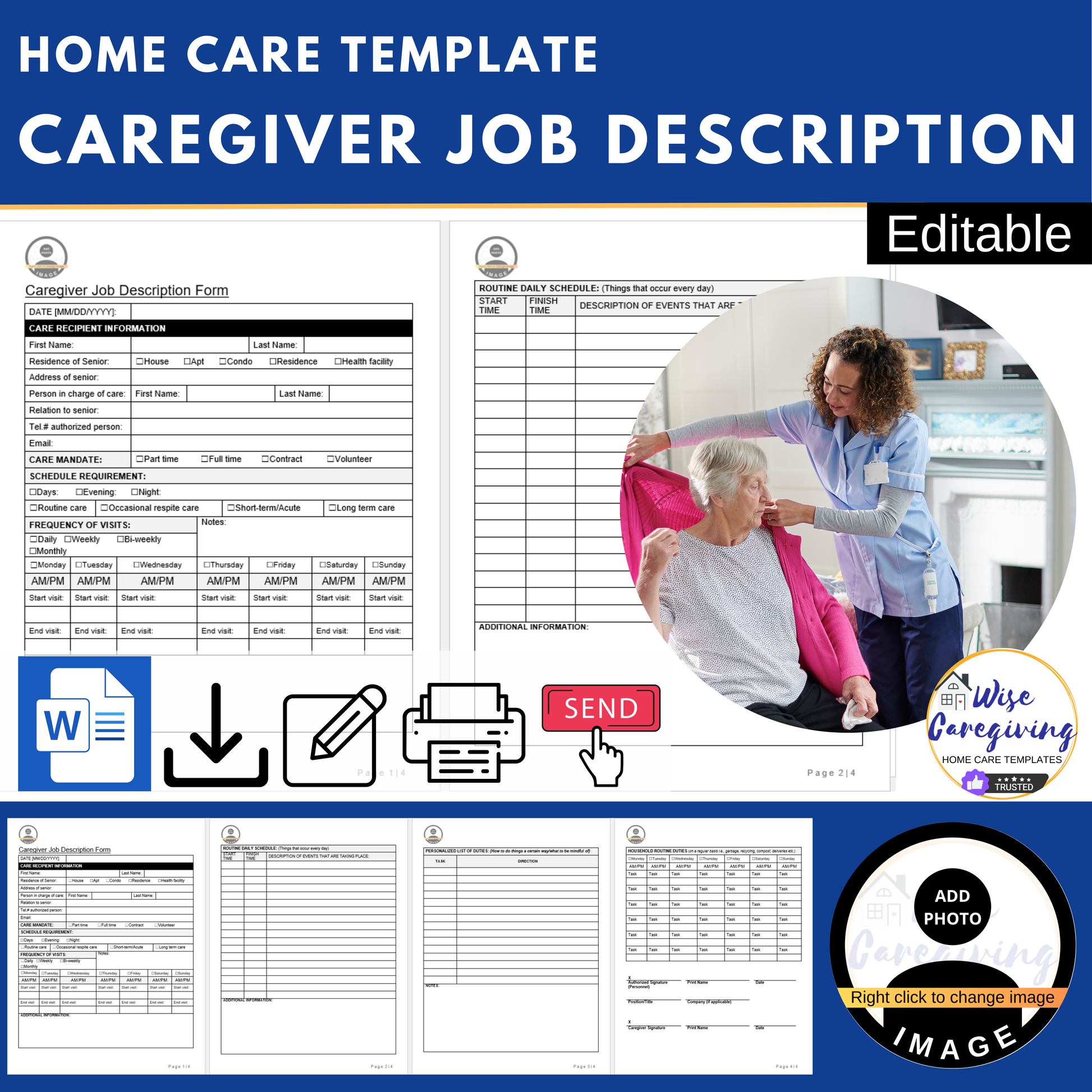 Caregiver Job Description Template - Wisecaregiving