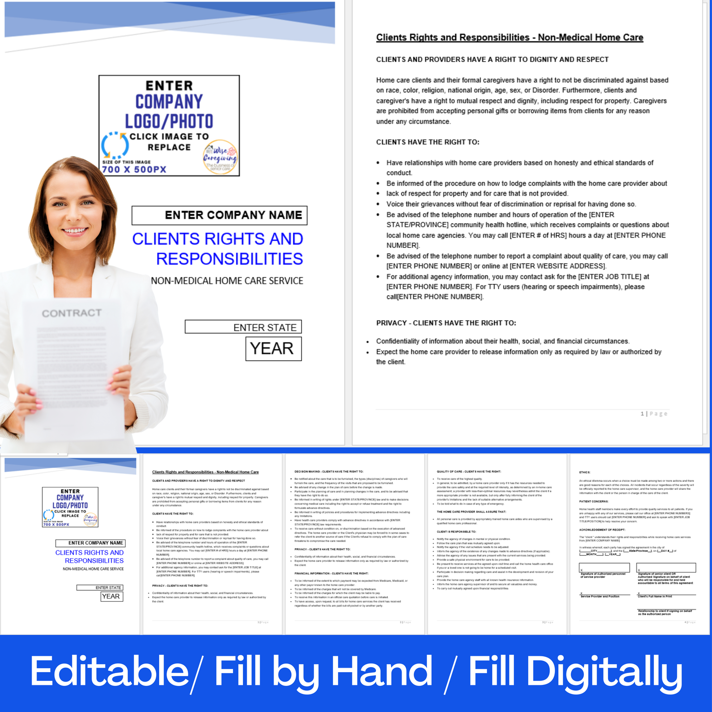 Printable Client Rights Clients Rights and Responsibilities Home Care Template