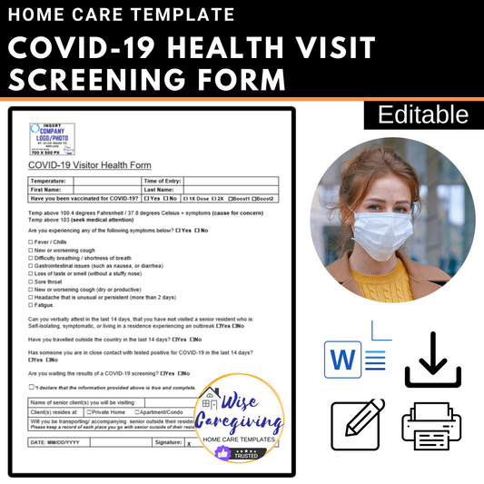 COVID-19 Visitor Screening Form Template