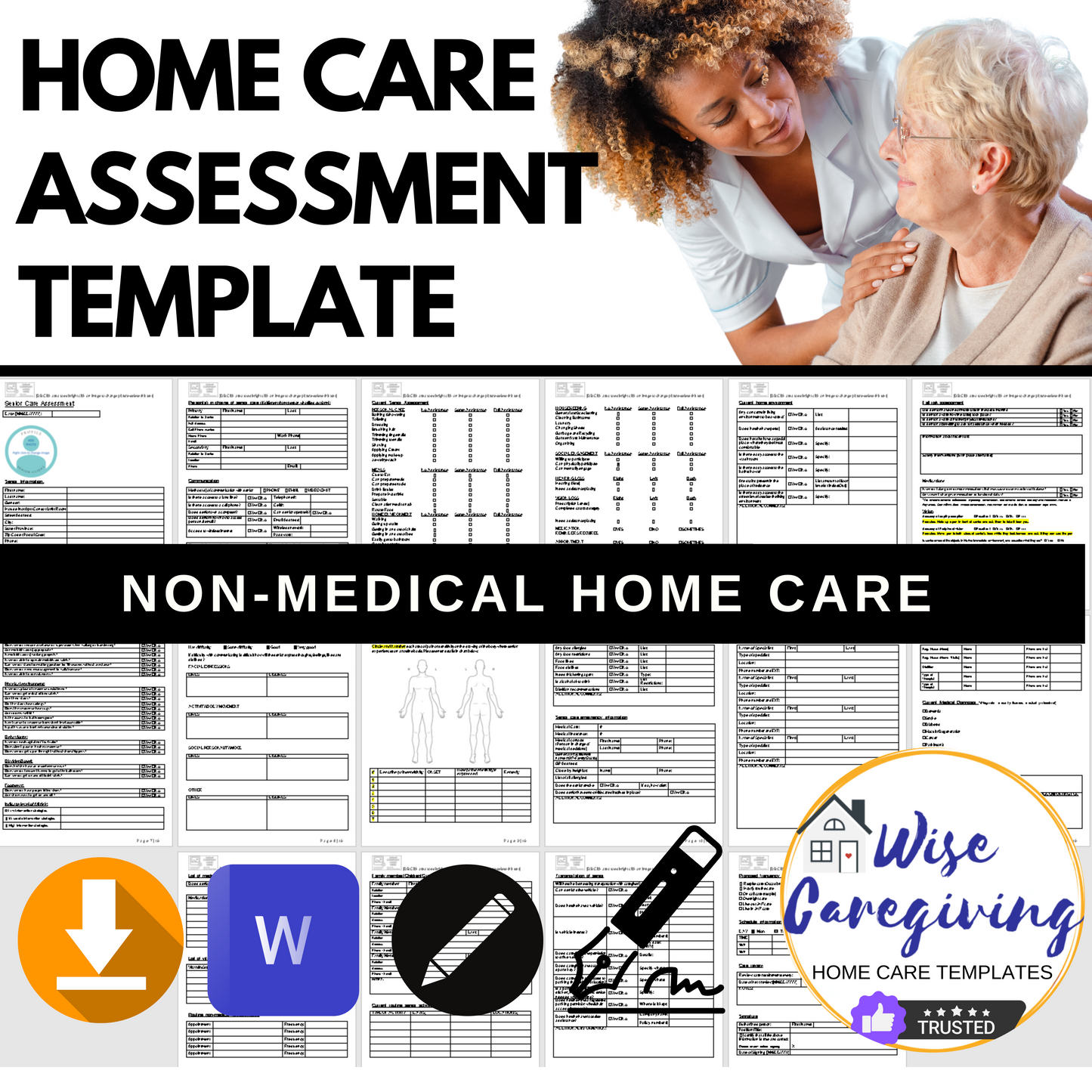 Home Care Planning Templates Bundle