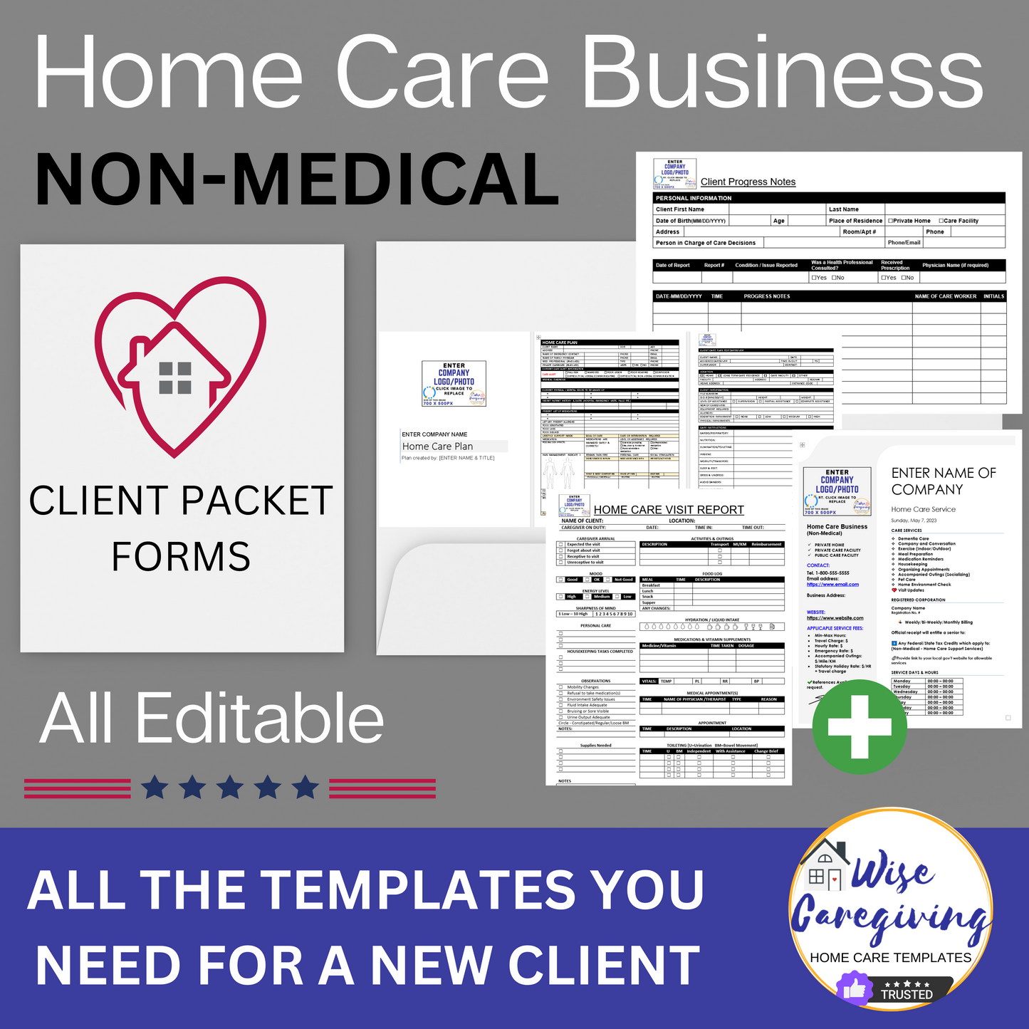 Home Care Client Packet Templates Bundle