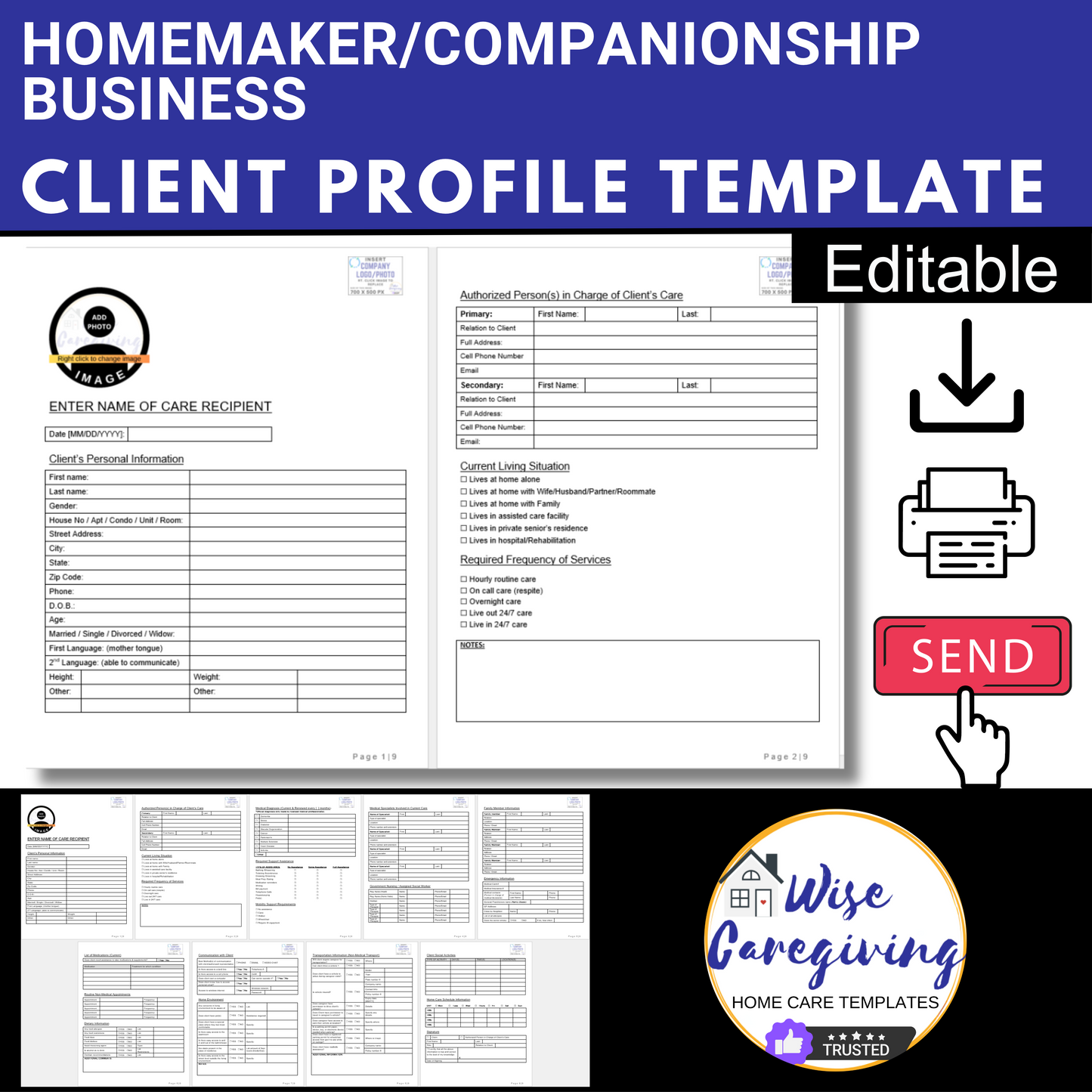 Client Profile Form Template